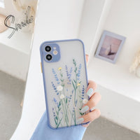 Soft TPU Frame + Matte PC Back 3D Flower Case for iPhone 12 Mini, 11 Pro Max, X, XR, XS Max, 7, 8, and more