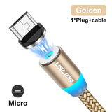 Magnetic LED USB Fast Charging Data type C, Micro for iPhone, Xiaomi, Samsung, and others