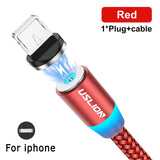 Magnetic LED USB Fast Charging Data type C, Micro for iPhone, Xiaomi, Samsung, and others
