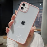 Clear Soft TPU + PC Shockproof Cover with a Colorful Bumper for iPhone 12 Mini, 11 Pro Max, XR, X, XS Max, 8, and more