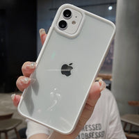 Clear Soft TPU + PC Shockproof Cover with a Colorful Bumper for iPhone 12 Mini, 11 Pro Max, XR, X, XS Max, 8, and more