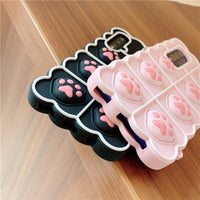 Soft Silicone TPU 3D Cat Paw Pop it Phone Case For Samsung Galaxy A31 A51 A71 A32 A52 A72 A01 A12 and more