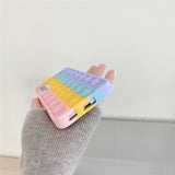 3D Pastel Rainbow Pop It Stress Reliever Case For Samsung S21 Ultra A50 A70 A31 A51 A71 A52 A72 Note 20 10 9 and many more!