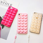 Candy Colored 3D Heart Phone Case for iphone 7, 6, 6S Plus, and more